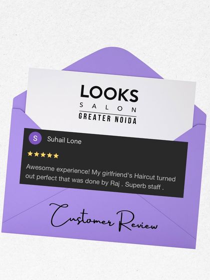 A client shares that his girlfriend's haircut by Raj turned out perfect and compliments our "superb staff."