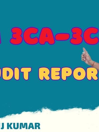 A tutorial on the filing process for Form 3CA-3CD, the tax audit report, using Genius software.