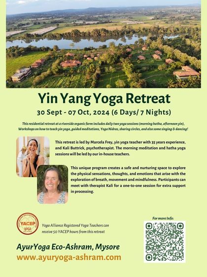 An overview of our Yin Yang Yoga Retreat, which combines morning Hatha, afternoon Yin, and workshops on psychological well-being, led by experienced teachers.