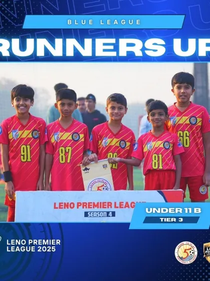 Our Under-11 Team B also secured a runners-up finish in their tier at the Leno Premier League 2025.