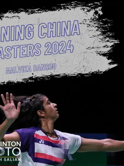 Competing and winning against the world's best. Malvika Bansod is seen in action at the Li-Ning China Masters 2024, where she defeated a top-ranked player from Denmark in a grueling three-set match, showcasing her mental toughness and resilience.