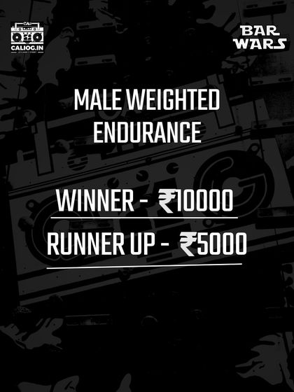 The Male Weighted Endurance champion will walk away with 10,000 rupees, and the runner-up will get 5,000. This category is for those who can handle the extra load.
