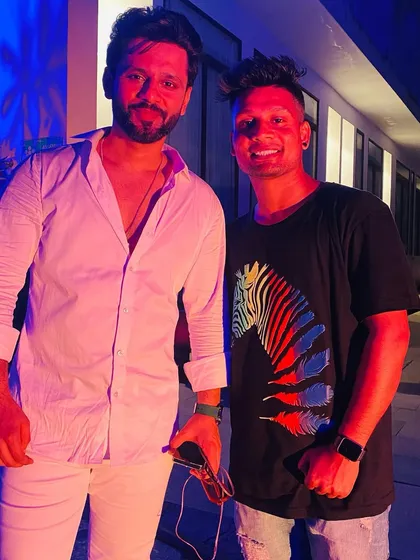 It's always an honor to share the stage and work with talented artists. Here's a shot with the amazing singer Rahul Vaidya after a rocking show.