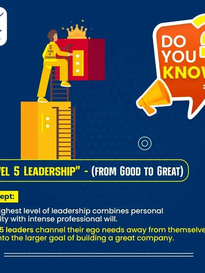 The Power of Level 5 Leadership. This infographic explains a core concept I teach: combining personal humility with intense professional will. Level 5 leaders channel their ego into the larger goal of building a great company, and I can show you how.