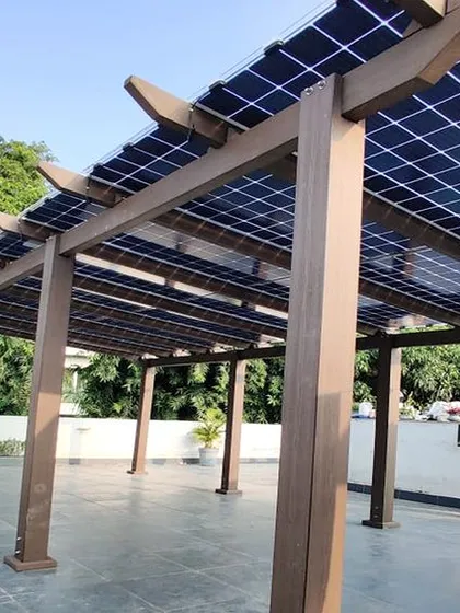 The Atrium solar pergola offers an elegant and functional addition to any home. We are delighted to partner with the State Bank of India (SBI) to offer convenient financing options, making it easier for homeowners to switch to solar without large upfront costs.