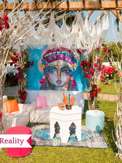We brought a vibrant, bohemian art theme to life for this outdoor celebration. From a concept on a mood board to this stunning reality, we ensure every detail reflects your personal style.