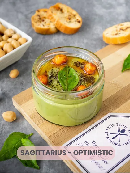 Sagittarius, you are optimistic. This bright and fresh green dip perfectly matches your energy.