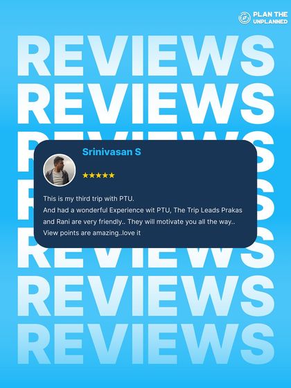 Srinivasan, on his third trip with us, praises our motivating trip leads and the amazing viewpoints.