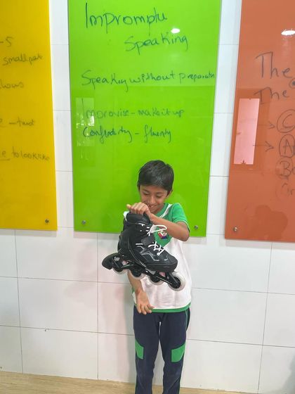 A roller-skate is the subject of this impromptu speaking challenge. By using everyday objects, we make public speaking less intimidating and encourage students to find interesting things to say about anything.