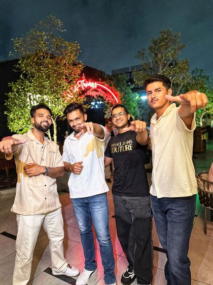 TEAM. A night out with the boys. It's important to celebrate the wins and enjoy the journey together.