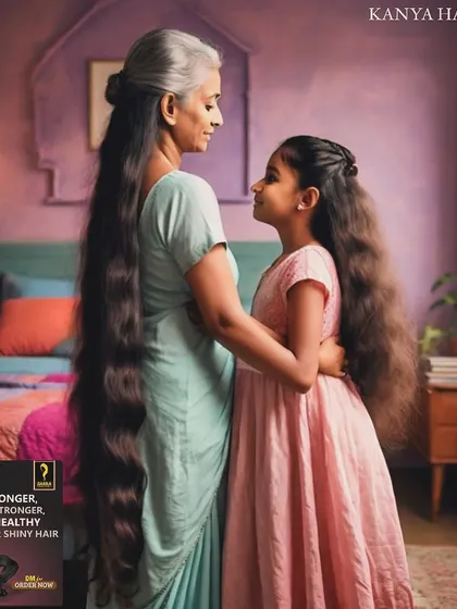 The bond between generations, strengthened by shared traditions like oiling hair. My formula is timeless and suitable for everyone in the family.