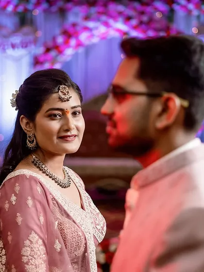 A candid moment of connection. The bride's glance towards her partner is a perfect example of the unscripted, emotional storytelling I aim for in my wedding photography.
