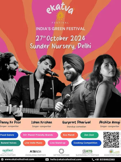 The lineup for Ekatva Festival, India's Green Festival. It was amazing to perform alongside other talented artists and a stand-up comedian.