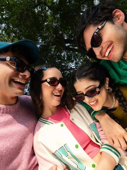 This campaign for Lenskart was all about capturing a youthful, fun, and energetic vibe. I curated a wardrobe of colorful, casual outfits including varsity jackets and bright knits to reflect the playful nature of the eyewear collection.