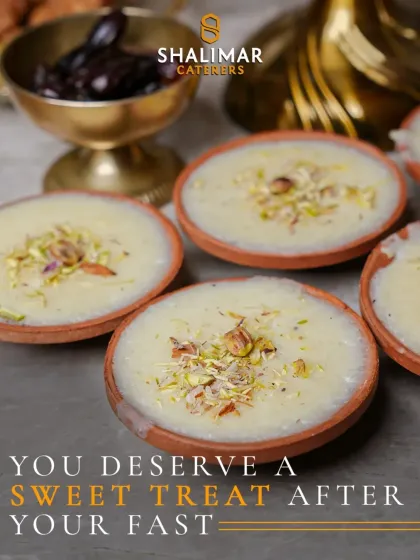 No Iftar is complete without a traditional sweet treat. Our creamy Firni, served in classic earthen pots and garnished with pistachios, is the perfect, comforting end to a day of fasting.