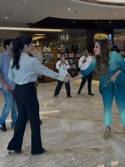 Meeting Zareen Khan at the hotel before heading to the awards event together. Her humility and professionalism are truly admirable.