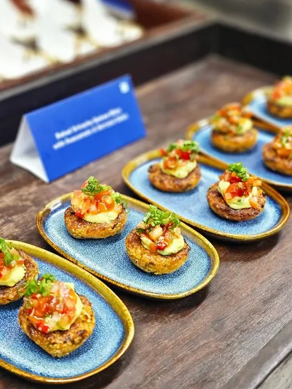 We love cooking for brands that we personally love, like Birkenstock. These Baked Smashed Potato Bites with Avocado and Pico de Gallo were part of a menu that reflected the brand's comfortable, quality-focused vibe.