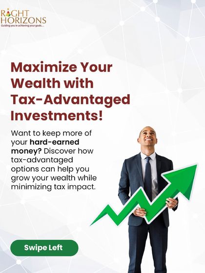 This carousel explains the power of tax-advantaged investments. We highlight different account types like IRAs and HSAs and explain how they help you lower taxes and benefit from long-term, compounding growth.