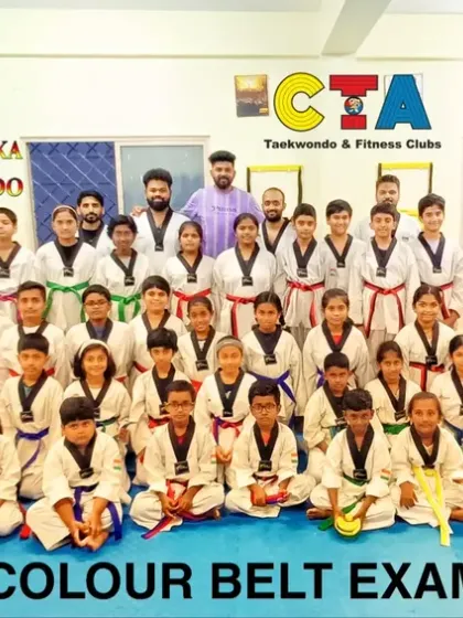 A proud moment for Group 2 of Team CTA after their successful colour belt exam.