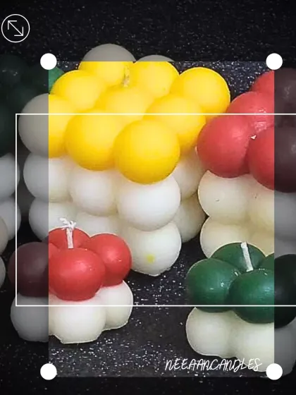 Add a pop of color and charm to your space with our handcrafted bubble candles in fun, dual-color designs.