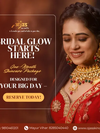 Your bridal glow journey starts here. We have designed a special one-month skincare package to ensure your skin is radiant, healthy, and ready for your big day. Let us take care of your skin so you can focus on your wedding preparations.