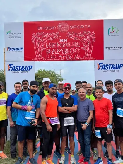 Here we are at the Hennur Bamboo Ultra, an event that truly tests your limits. We support everyone, from those running their first ultra to the seasoned legends doing 100 milers. It’s about pushing your boundaries with your friends by your side.