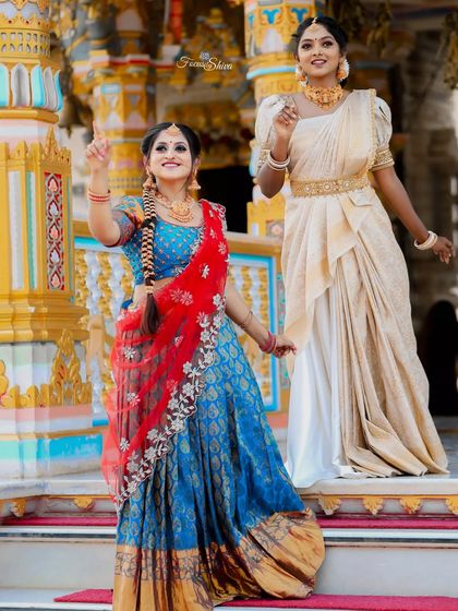 Designer Trends - Ethnic & Occasion Wear Rental Traditional Half Sarees (Langa Voni) photo 30