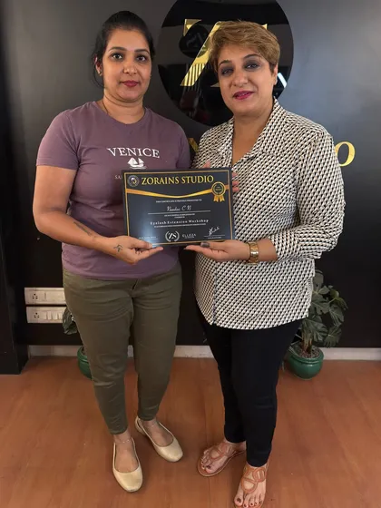 Another certified lash artist from our hands-on workshop in Bangalore.