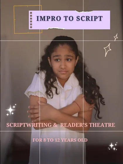 Our "Improv to Script" program is a scriptwriting and reader's theatre workshop for 8 to 12 year olds, where they learn to turn spontaneous ideas into written scenes.