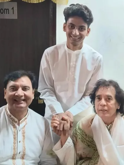 It was a great honour to be present at the Guru Purnima celebration in Mumbai for the legend, Ustad Allah Rakha Khan Sahab. Here I am with the great maestro Ustad Zakir Hussain ji and my talented disciple, Zuheb. Witnessing so many great artists was a memorable experience.