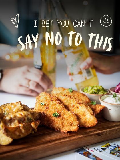 I bet you can't say no to this platter of crispy fish strips and loaded nachos, served with fresh dips. Perfect for sharing over drinks.