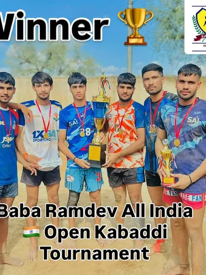 This is the result of dedication. Our team stands victorious at the Baba Ramdev All India Open Kabaddi Tournament. We provide the platform for players to compete at high-level open tournaments and prove their skills against the best.