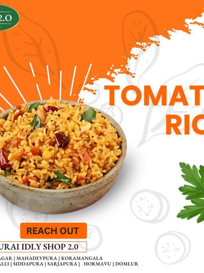 Bursting with tangy goodness, our Tomato Rice is a perfect balance of flavors in every bite.