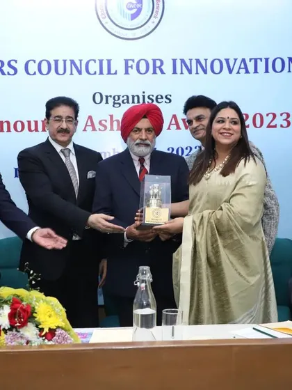 Another moment from the Ashok Award Ceremony. I am grateful to the esteemed dignitaries for presenting this honor and for their encouragement.