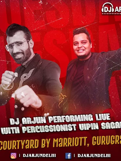 Back for another night of powerful beats at the Marriott in Gurugram. This graphic shows the consistency of my collaboration with live artists, offering a unique and reliable entertainment package for any venue.