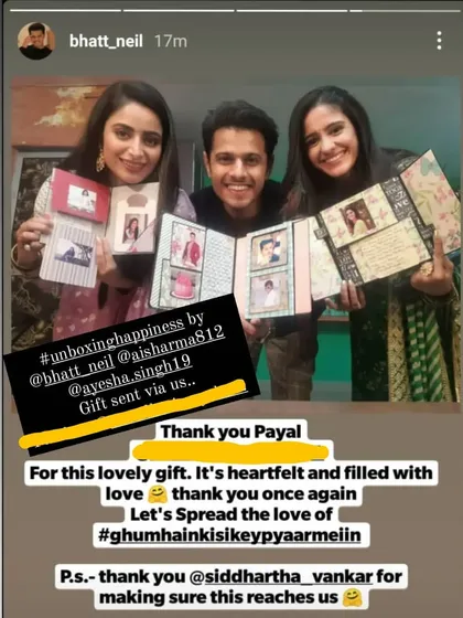 This is what we call 'unboxing happiness'. Seeing the cast of 'Ghum Hai Kisikey Pyaar Meiin' with the handmade mini albums we created for them is the best validation of our work. We handle all the logistics to make these special deliveries happen.