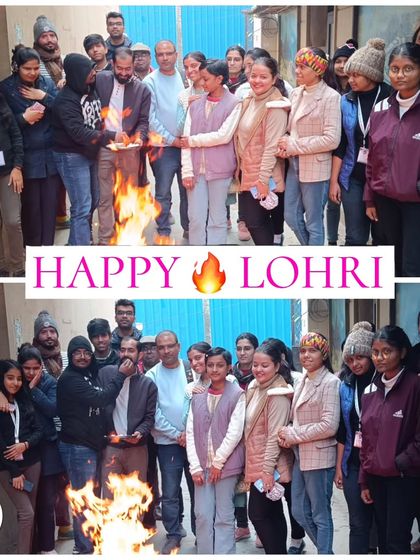 Celebrating Lohri together as a family at the institute. We cherish our traditions and celebrate festivals with our students and staff.