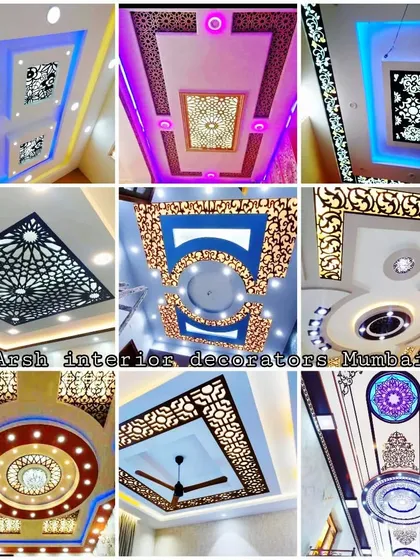 A gallery of illuminated false ceiling designs featuring beautiful jali work. These examples show how I can incorporate complex traditional patterns into modern ceiling structures.