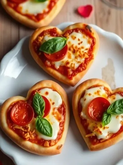 Love is in the air and on your plate. We made these special heart-shaped pizzas for Valentine's week.