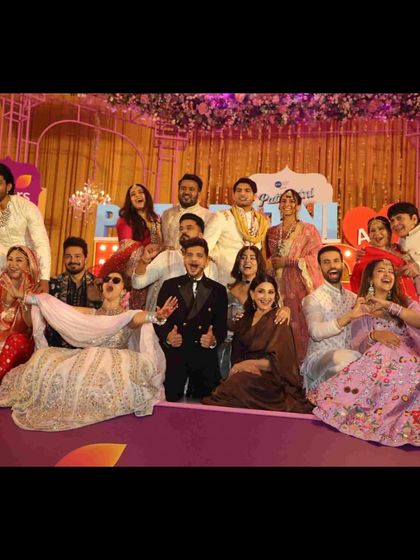 The cast of 'Pati Patni aur Panga' gathered on stage for the show's launch event. We managed the show run and FOH, ensuring a vibrant and engaging experience for the media.