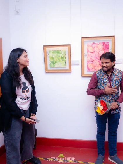 Interacting with attendees and fellow artists at the gallery opening is always a highlight. Sharing the passion for art is what our academy is all about.