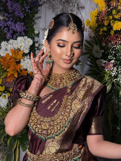 South Indian Bridal Drapes photo 29