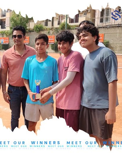 Teamwork makes the dream work. This group of champions represents the collaborative and supportive spirit we build within our competitive tennis squads.