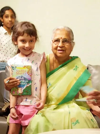 We were so honored to host the beloved author Sudha Murty! Moments like these, where young fans get to meet their heroes, are what make our community so special.