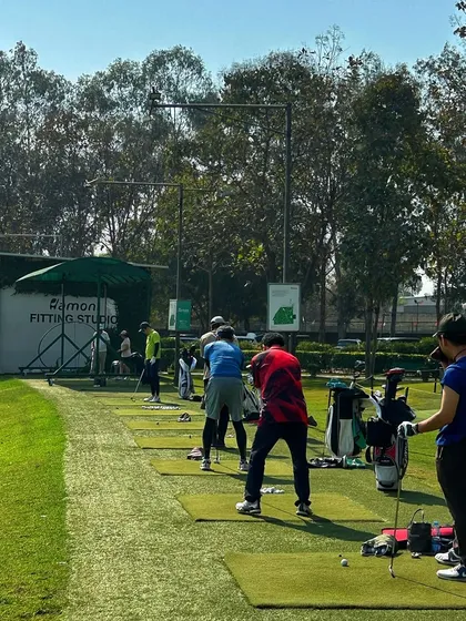 A view of the range with our Fitting Studio in the background, a key part of our facility.