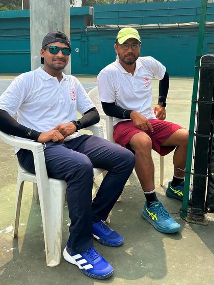 Two of our coaches taking a break during the MSSA tournament. Their dedication and hard work are the backbone of our success.