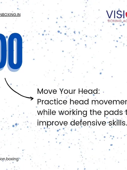 A key to effective pad work is practicing your defense at the same time. Move your head as you throw combinations to simulate a real fight and improve your defensive skills.