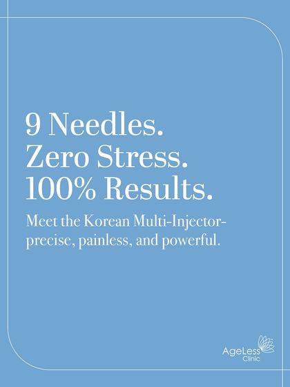 The Korean Multi-Injector uses nine needles at once to deliver treatments precisely and with minimal pain. It's a powerful and efficient way to achieve 100% results with zero stress.