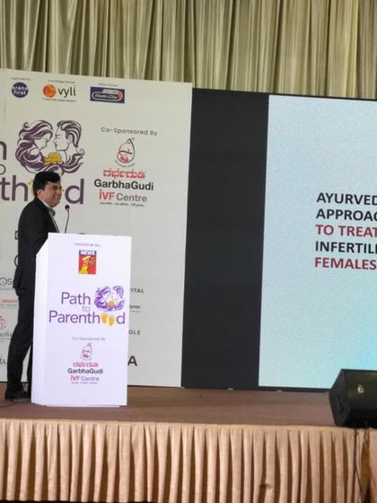 Speaking at a "Path to Parenthood" conference, I presented the Ayurvedic approach to treating female infertility. My talk covered natural treatments for conditions like low AMH, thin endometrium, and fibroids, showcasing Ayurveda as a credible path to parenthood.