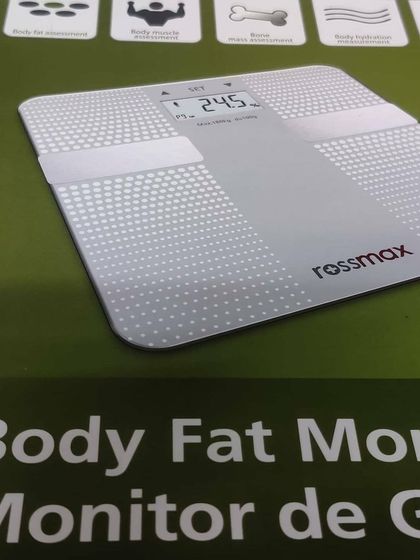 We use tools like this Body Fat Monitor to get precise data. This technical approach allows us to make informed adjustments to your plan for optimal results.